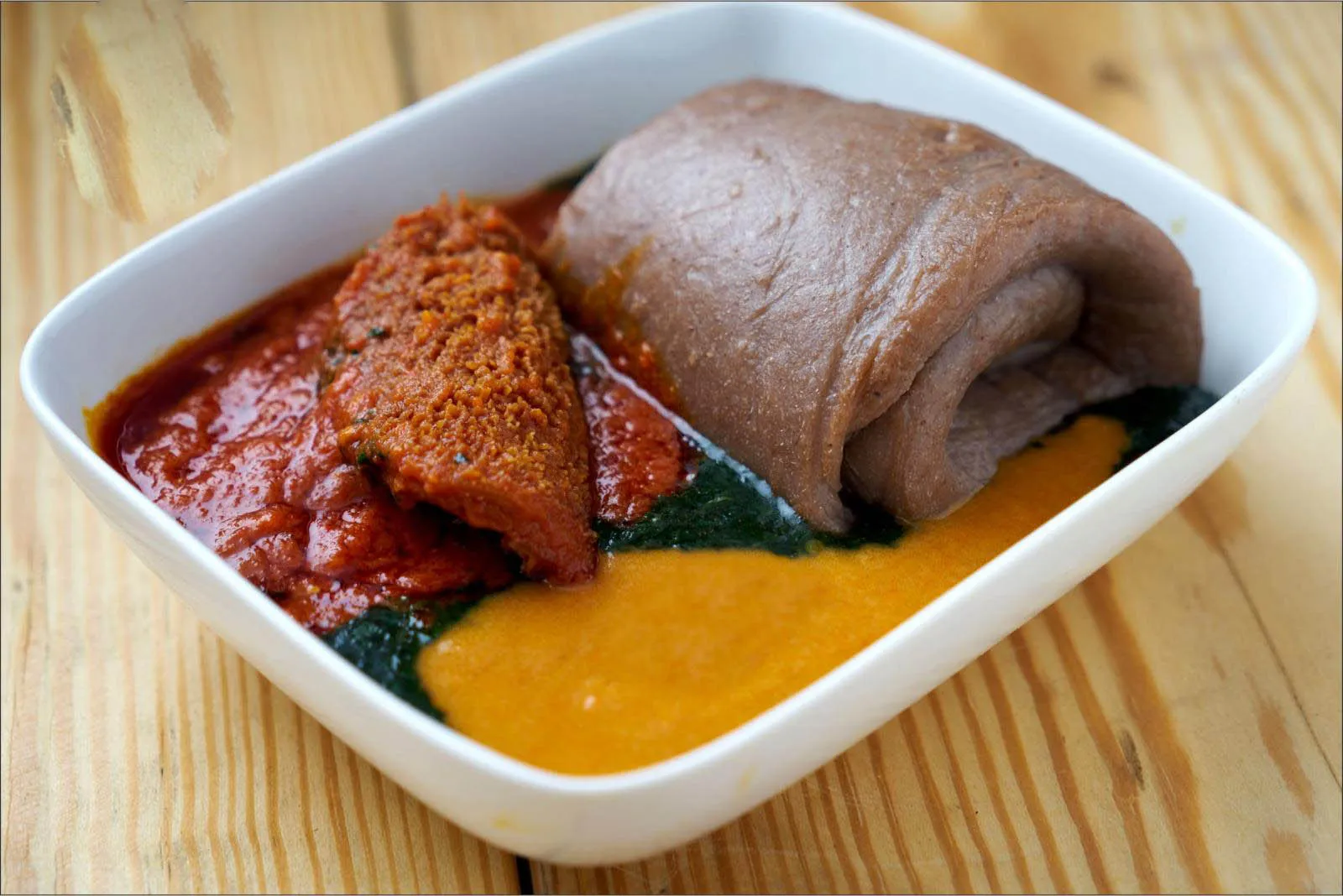 Amala with Ewedu and Gbegiri