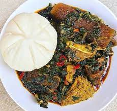 Poundo Yam with Vegetable